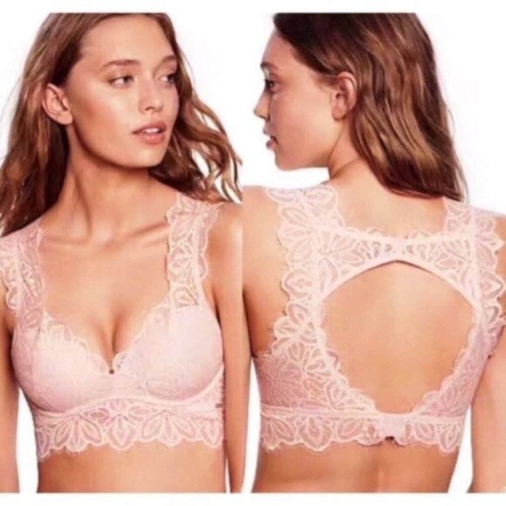 Victoria's Secret PINK | Cream Date Push Up Bralette | Size Small